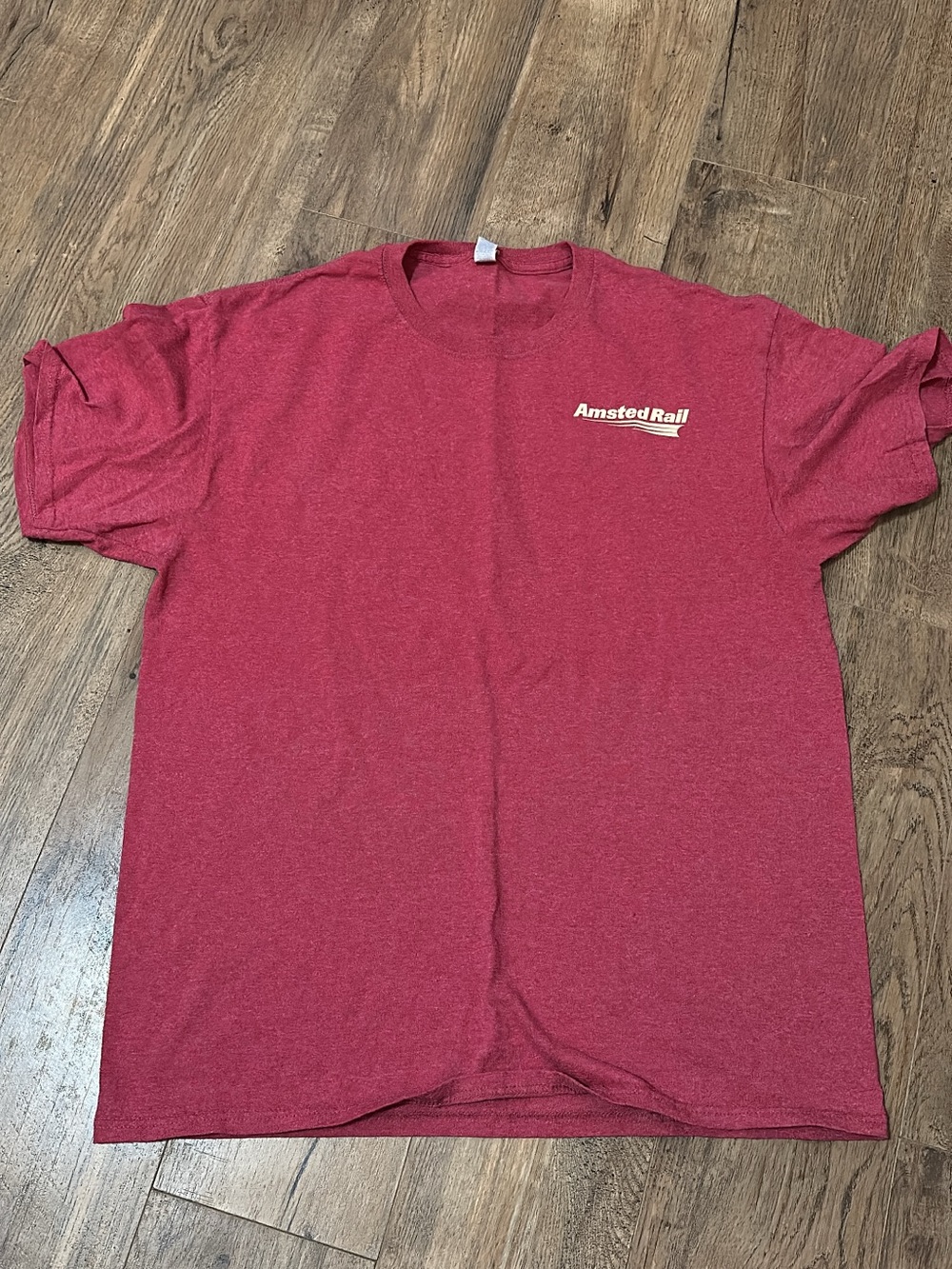Men's Red Crewneck T-Shirt Amsted Rail